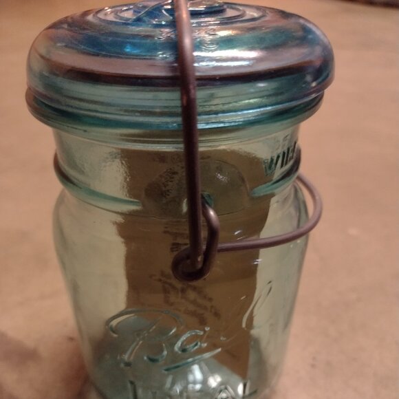 Ball Mason Other - New Pretty Blue Bicentennial Ball Mason Glass Jar with glass lid